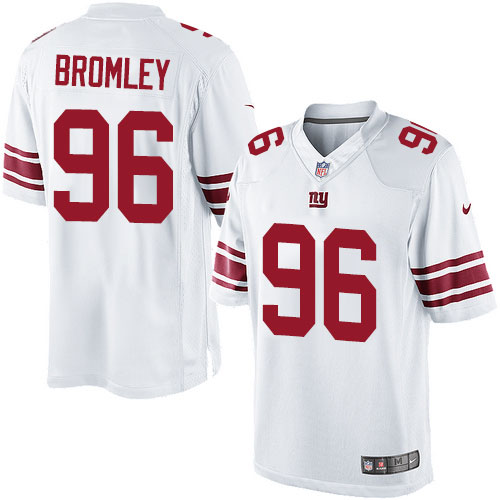 Men's Limited Jay Bromley Nike Jersey White Road - #96 NFL New York Giants